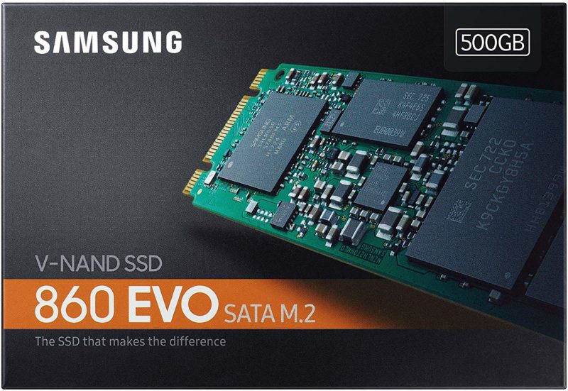 Disque SSD M.2 SATA Samsung 860 EVO, 500Go (MZ-N6E500BW)