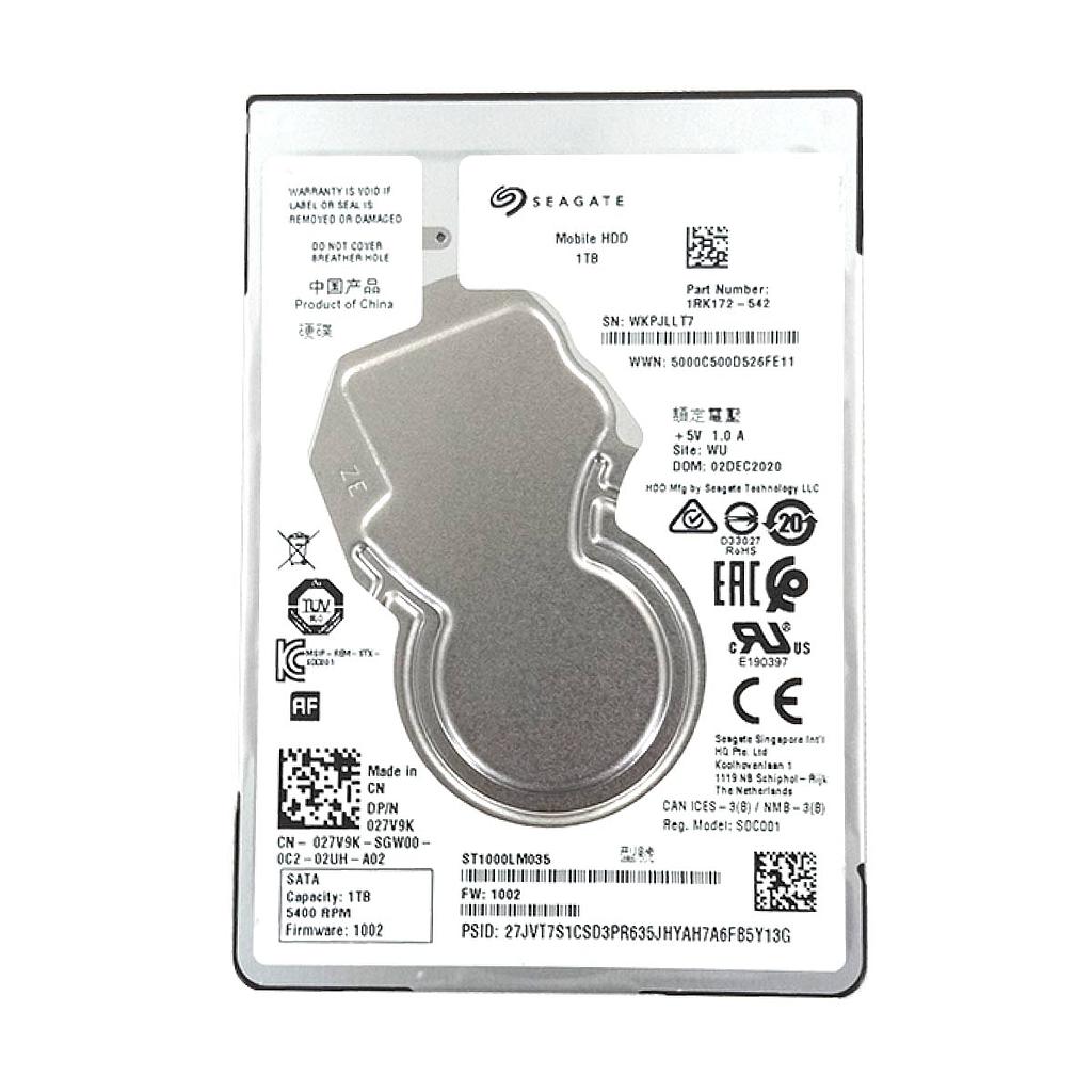Dell 1TB SATA 2.5" 5400RPM Internal Hard Disk