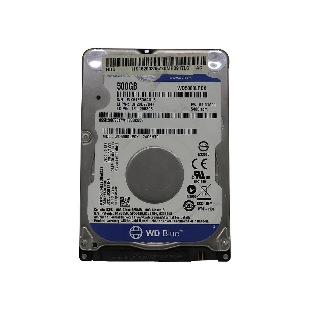 Western Digital 500GB SATA 5400RPM 2.5" Laptop Hard Disk