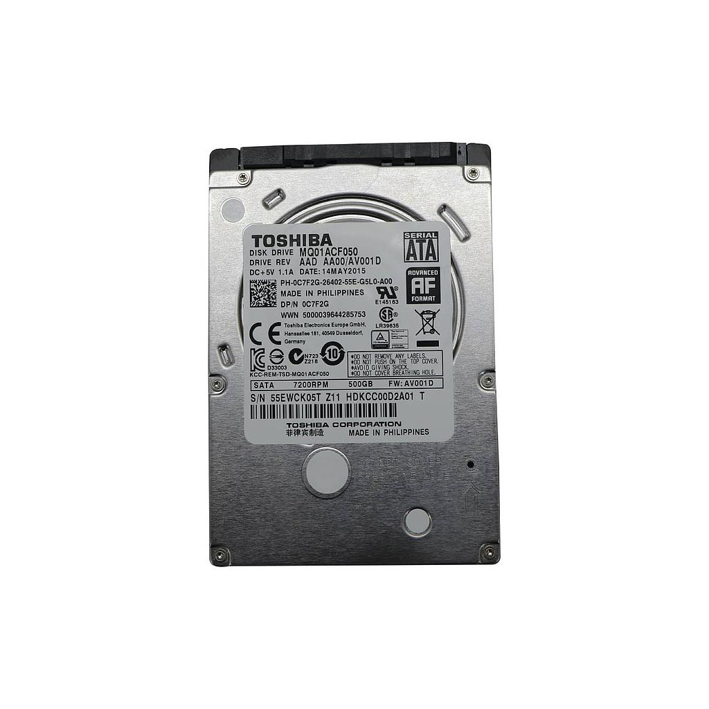 Toshiba 500GB 2.5" 7200RPM Laptop Internal Hard Disk