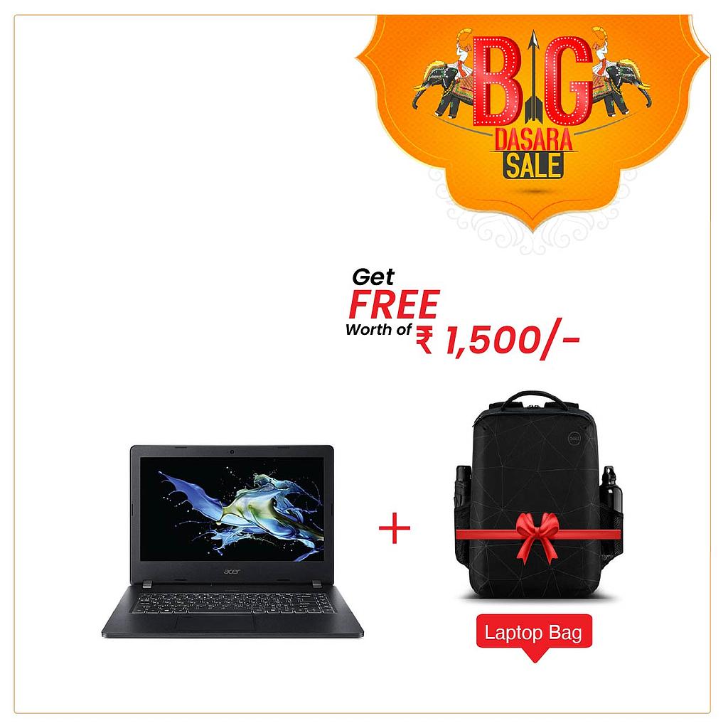 Acer Travelmate TMP214-53 Laptop : Intel Core i5-11th Gen|8GB|512GB|14"HD|DOS
