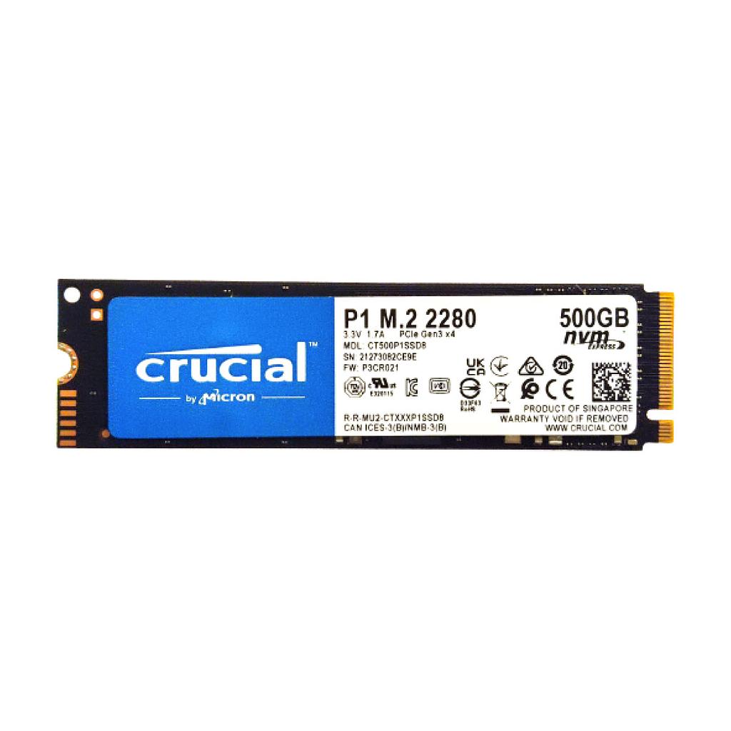 Crucial P1 500GB SSD M.2 2280 NVMe/PCIe Internal Hard Disk