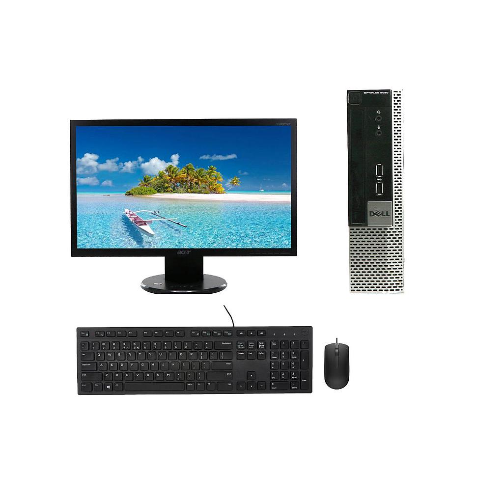 Dell Optiplex 9020 Mini SFF Desktop : Intel Core i5-4th Gen|8GB|240GB|Win 10Pro|18.5'' Monitor