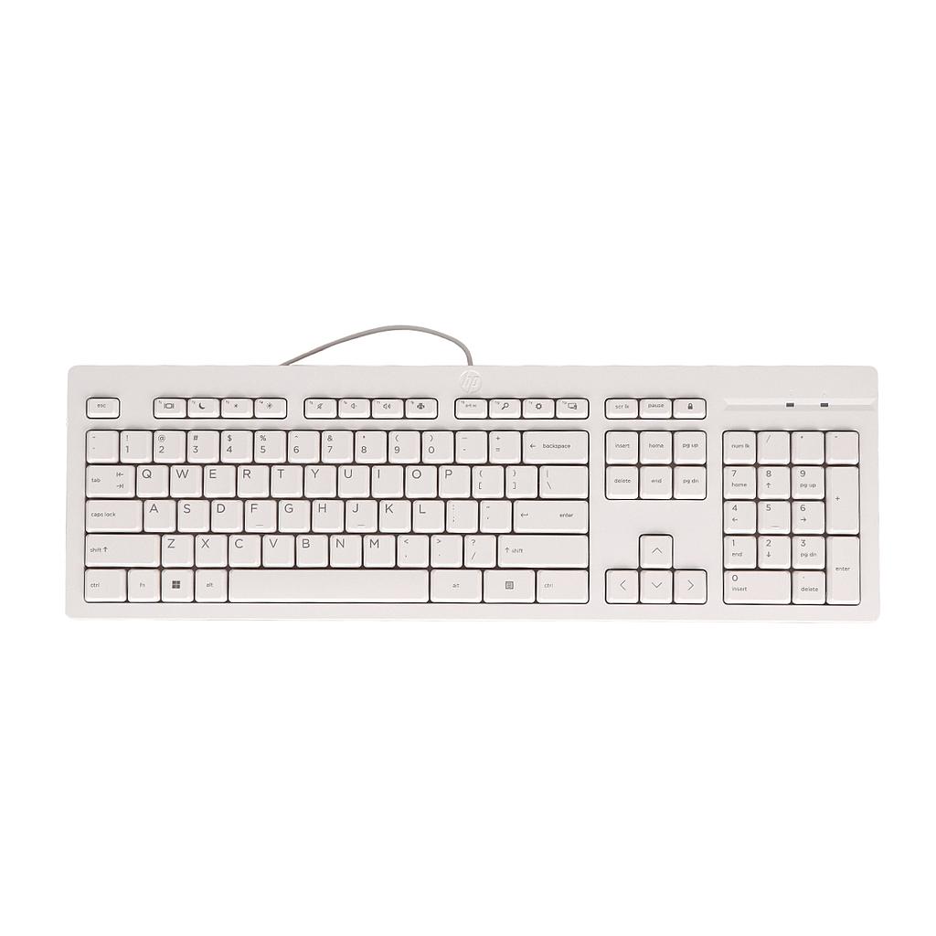 HP 125 Wired USB Type-A Keyboard|White